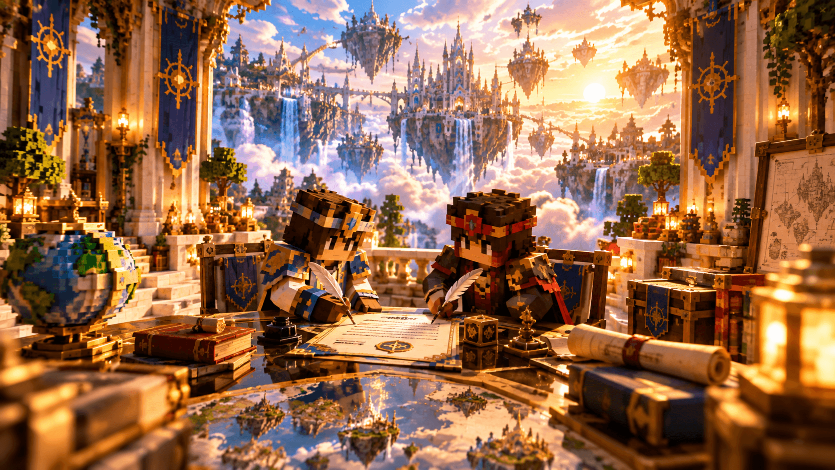 Two players signing a contract and sealing a golden pact