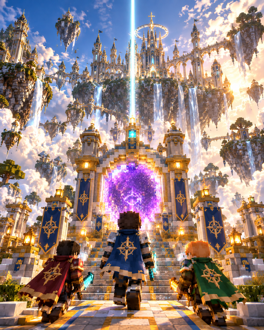 Concept artwork — Skyworld and SkyCity above the clouds